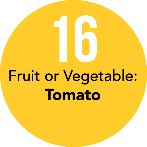 16 Fruit or Vegetable: Tomato